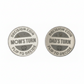 Parent Decision Coin | Mom's Turn Dad's Turn Flip Coin | Funny New Parent Gift | Solid Brass Decision Maker