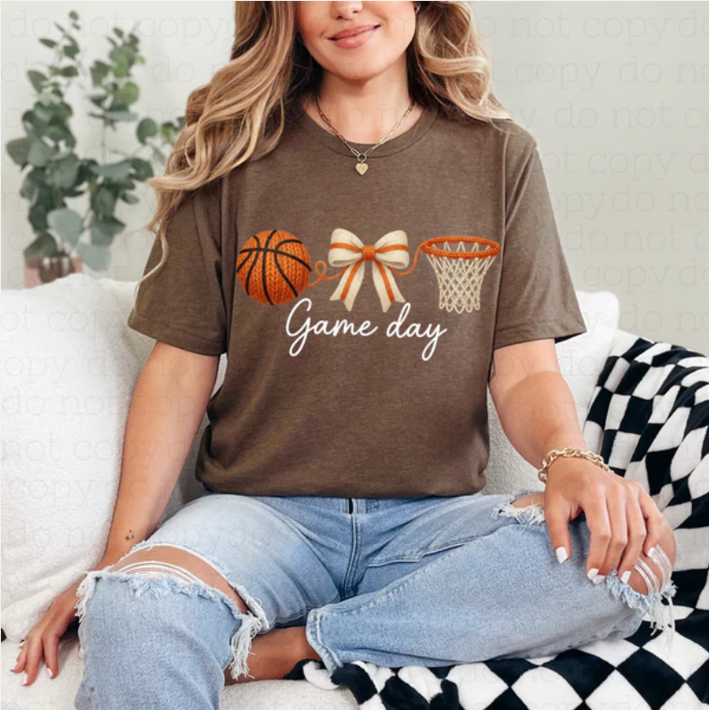 Basketball Bow Game Day Shirt