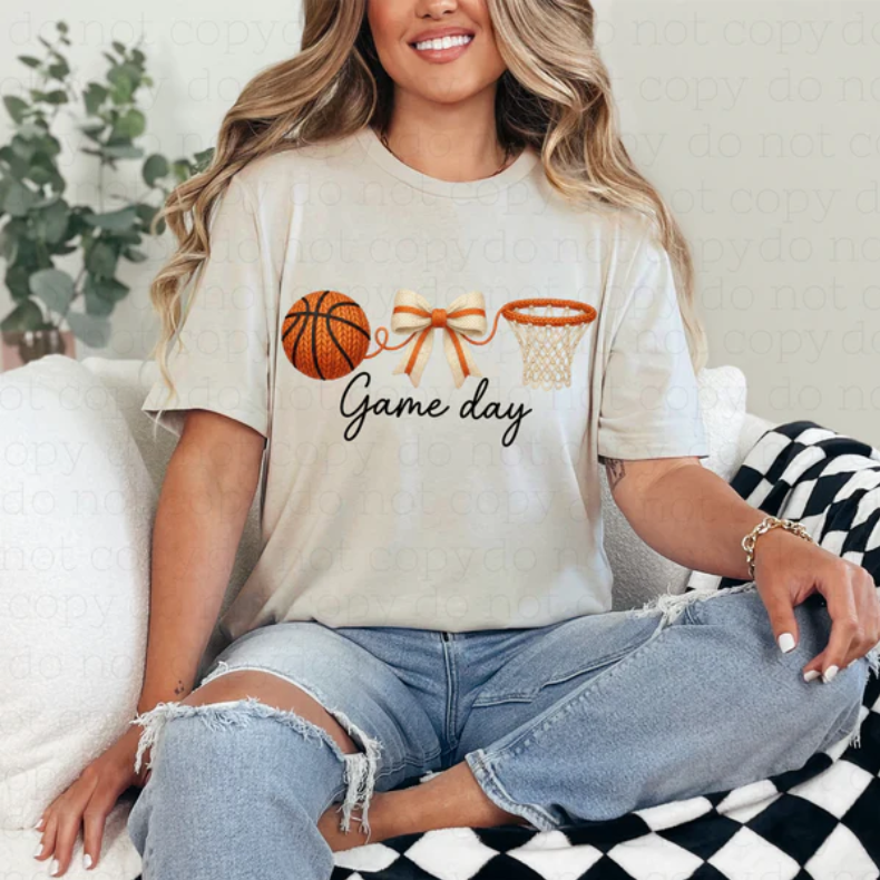 Basketball Bow Game Day Shirt