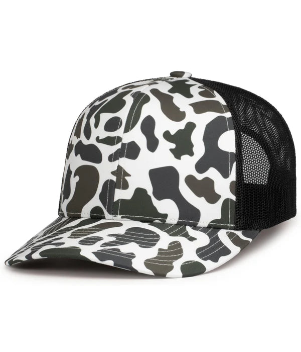 Pacific Headwear P686 Camo Trucker Snapback Cap | Duck Camo Hat