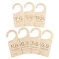 Wooden Baby Closet Dividers (Set of 7) | Nursery Clothing Organizer