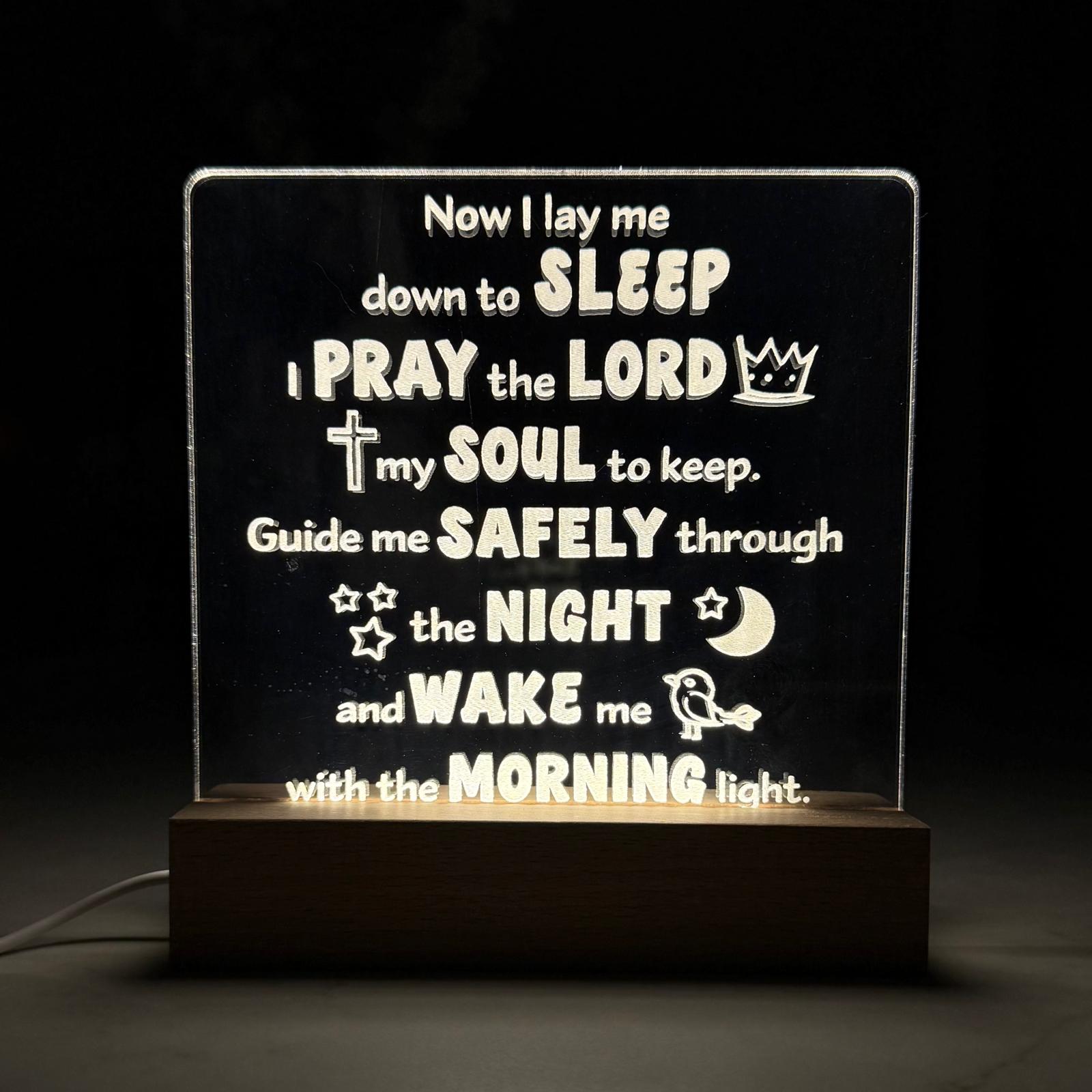 Custom LED Acrylic Night Light | Personalized Engraved Lamp