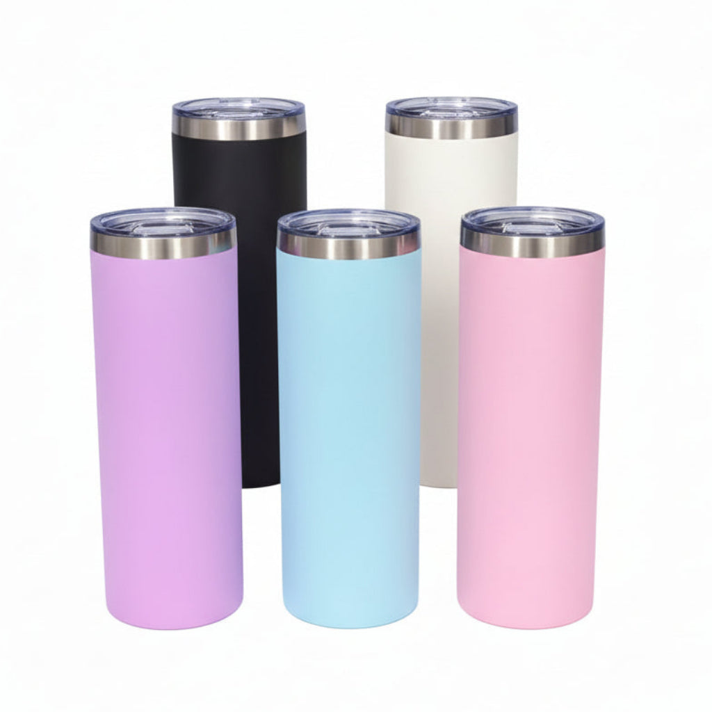 Custom Engraved 20oz Skinny Tumbler | Personalized Insulated Slim Cup