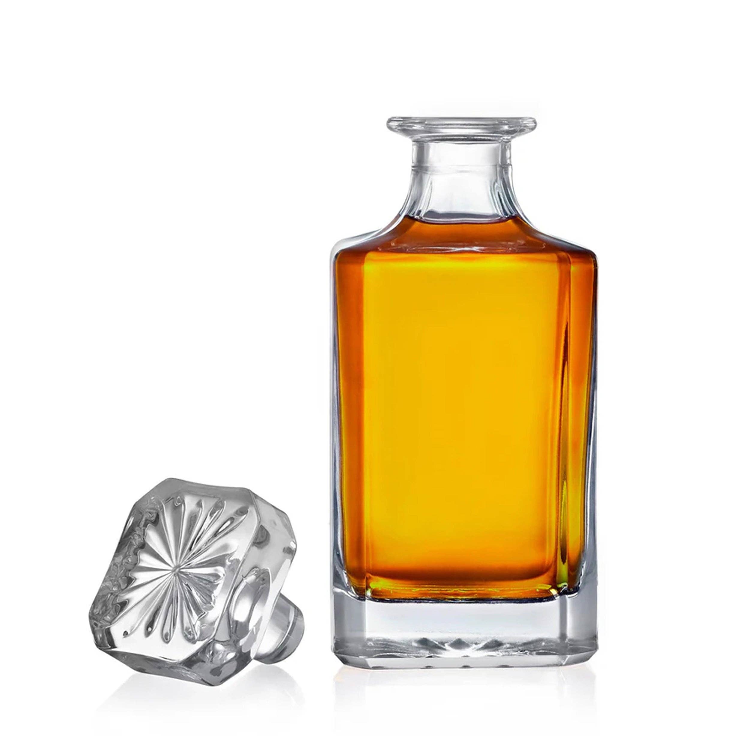 Custom Engraved Whiskey Decanter Gift Set | Personalized Glass Liquor Decanter with Gift Box | Groomsmen, Father’s Day, Wedding & Retirement Gift