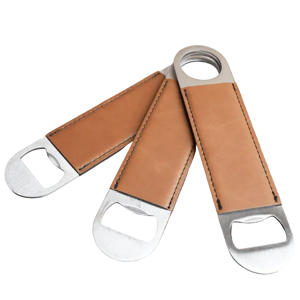 Premium Leatherette Bottle Opener | Personalized Engraved Bar Tool