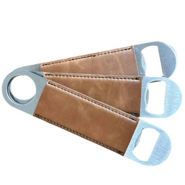 Premium Leatherette Bottle Opener | Personalized Engraved Bar Tool
