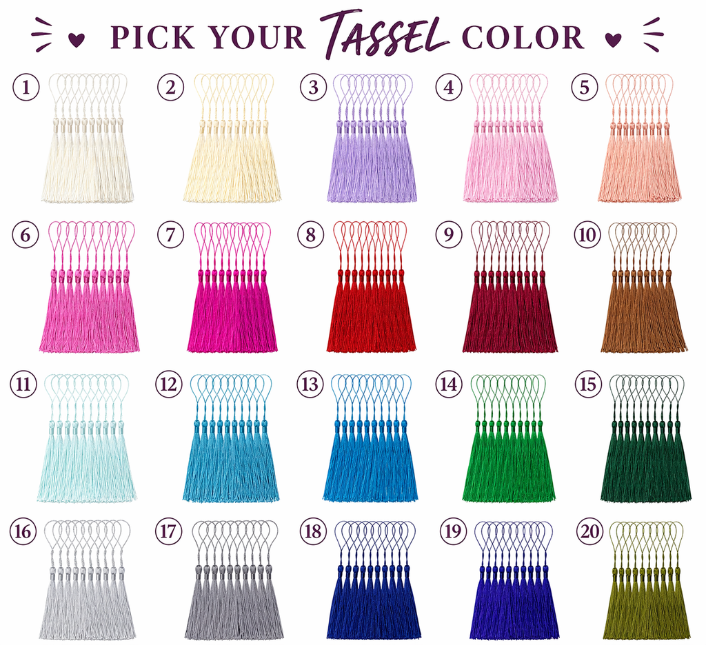 Custom Engraved Acrylic Bookmarks with Tassel – Personalized Name Bookmark