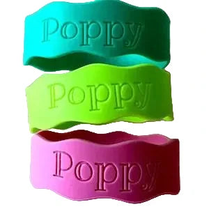 Custom Engraved Wavy Baby Bottle Bands | Personalized Silicone Bottle Labels for Babies & Toddlers