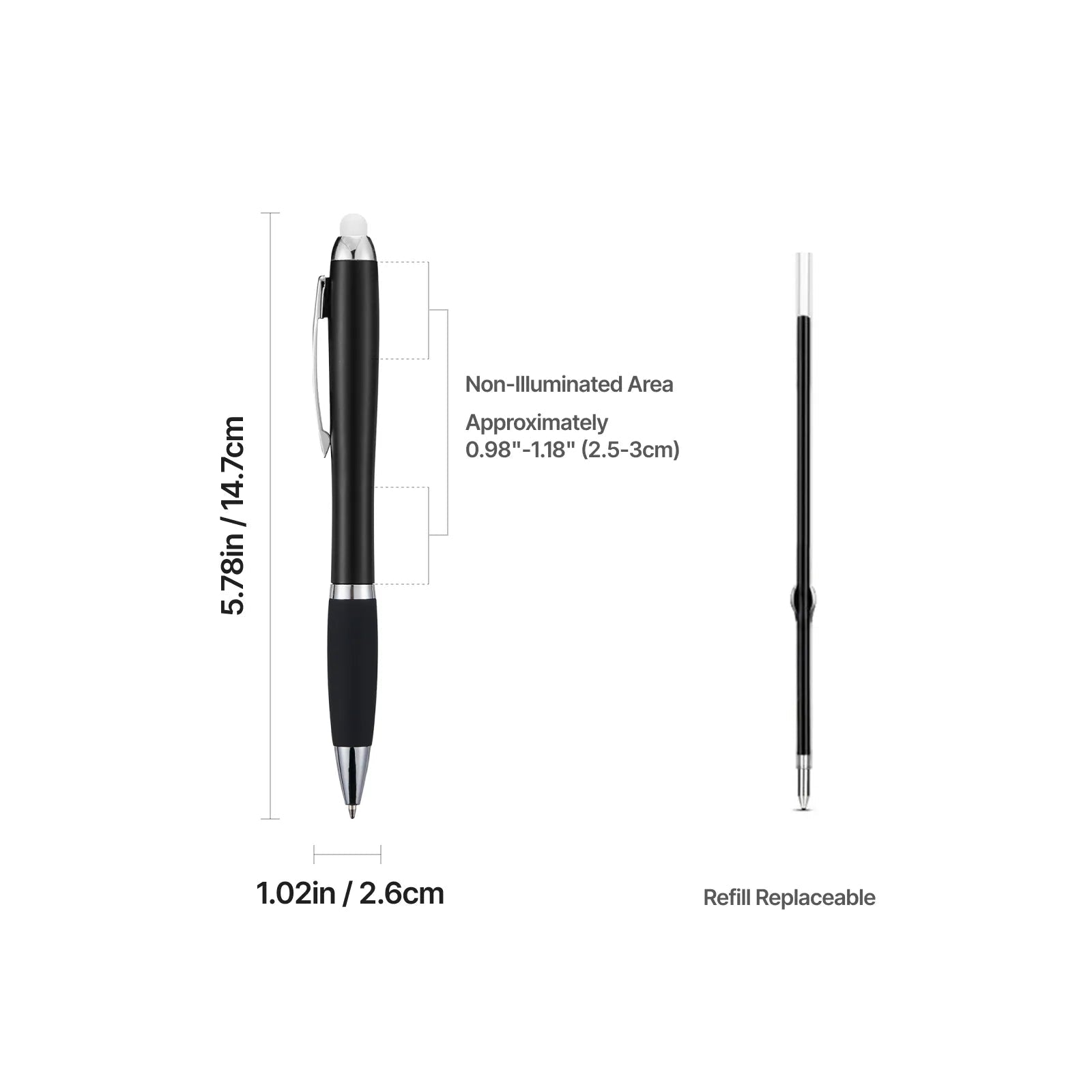 Personalized LED Light-Up Stylus Ballpoint Pen