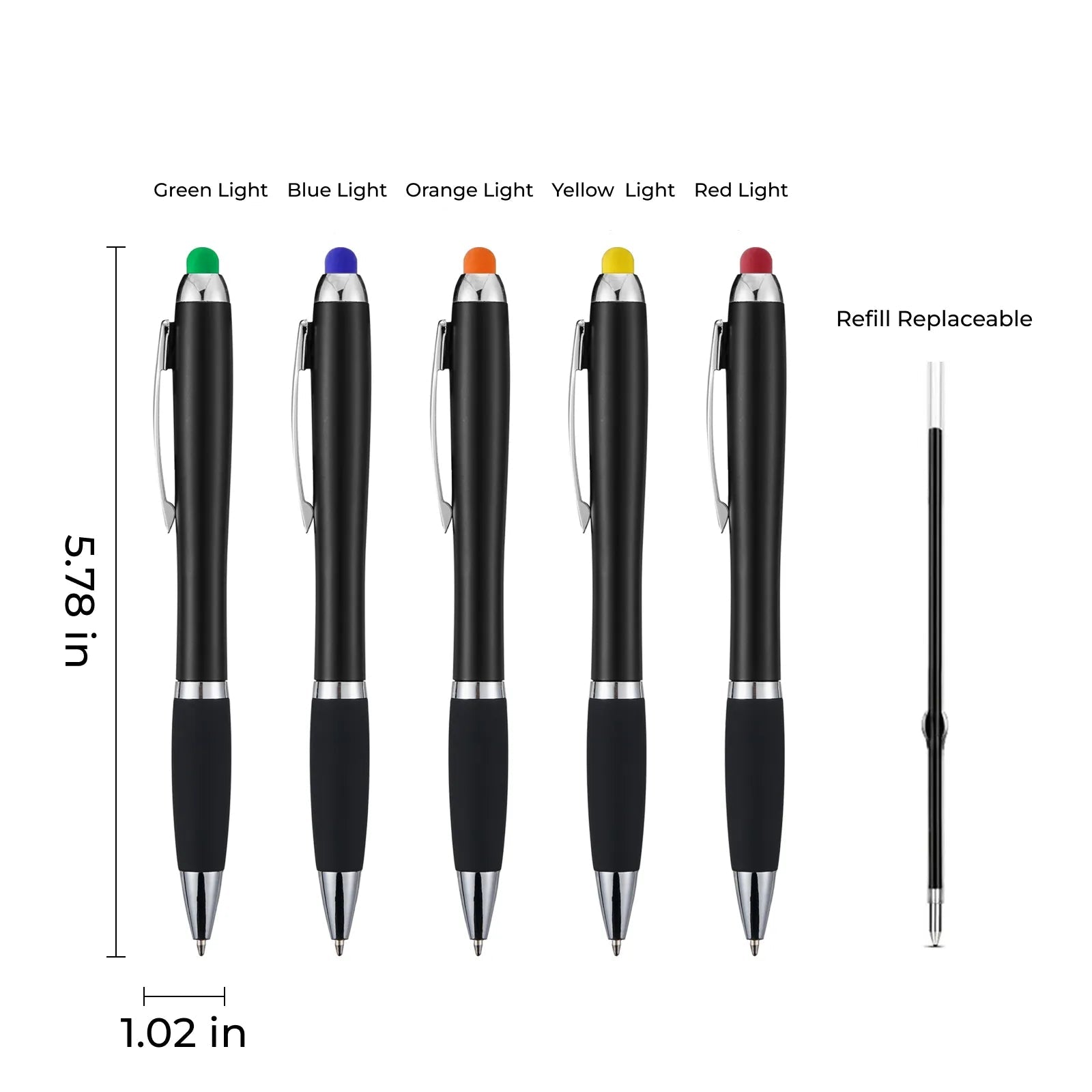 Personalized LED Light-Up Stylus Ballpoint Pen