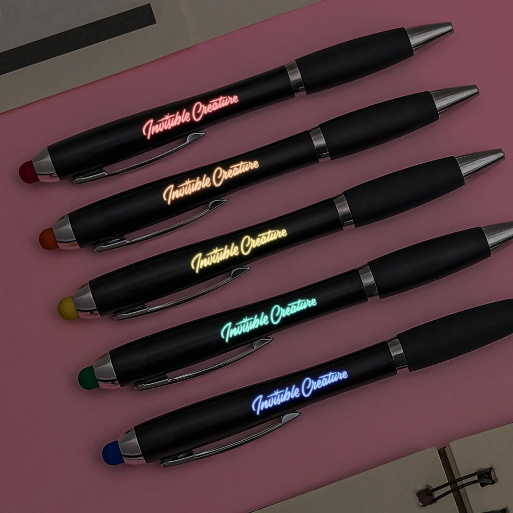 Personalized LED Light-Up Stylus Ballpoint Pen