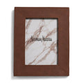 Personalized 5x7 Heritage Picture Frame | Custom Engraved Leather-Look Photo Frame