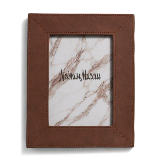 Personalized 5x7 Heritage Picture Frame | Custom Engraved Leather-Look Photo Frame