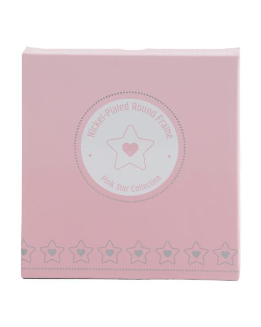 Personalized Nickel-Plated Baby Star Picture Frame – Pink or Blue | 3x3 Keepsake Photo Frame