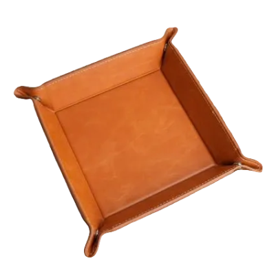 Custom Engraved Leatherette Valet Tray | Personalized Catch-All Organizer