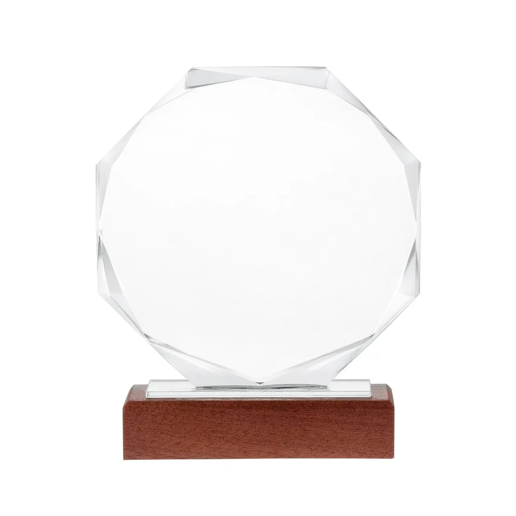 Personalized Octagonal Crystal Award Trophy