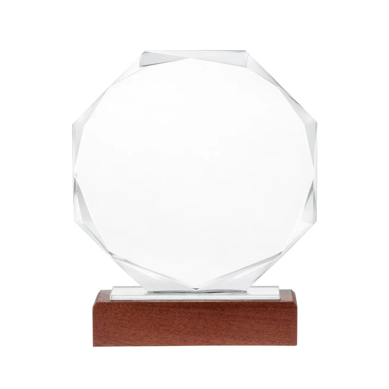 Personalized Octagonal Crystal Award Trophy